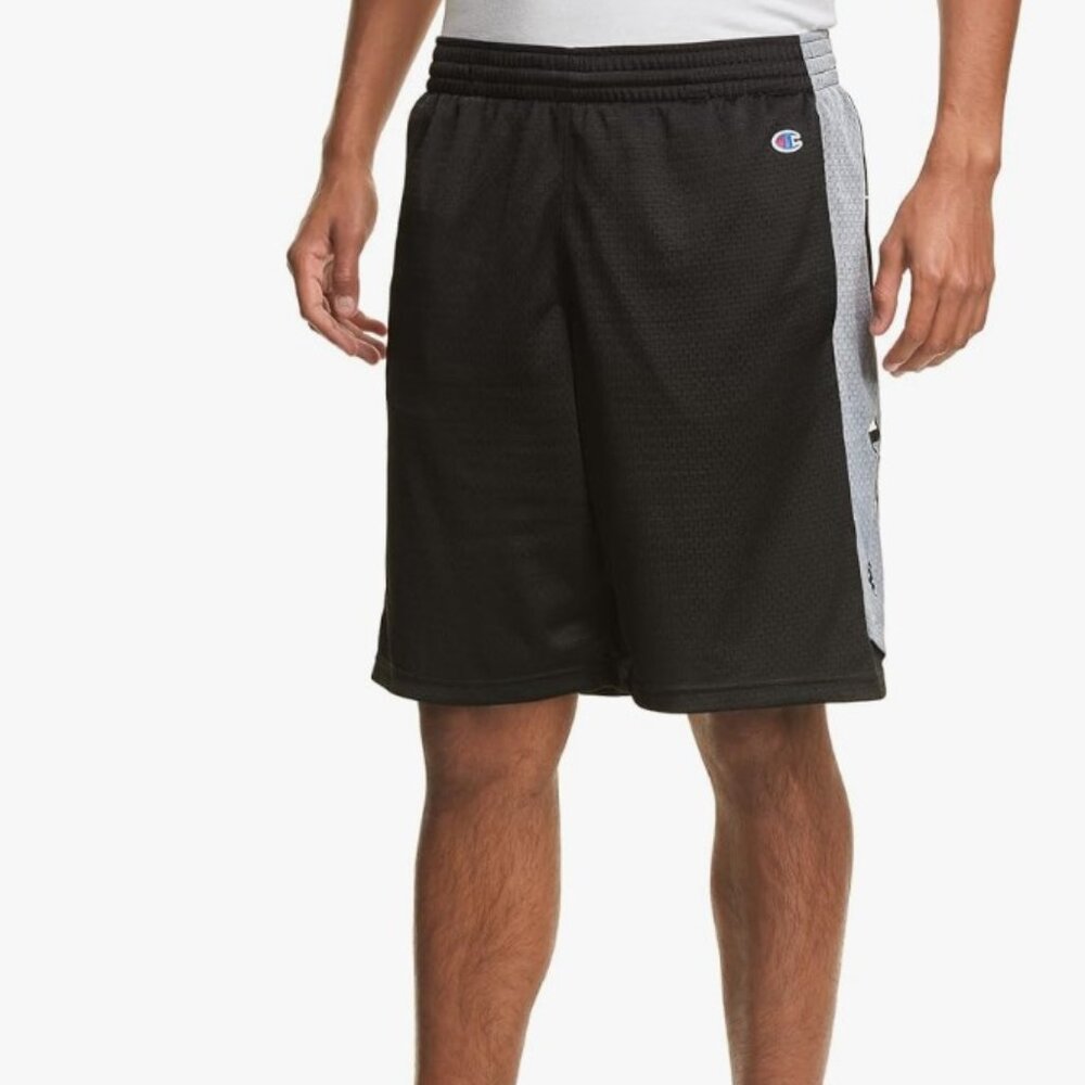 NWT Champion Men's Mesh Basketball Shorts Side Script Logo Small 10"